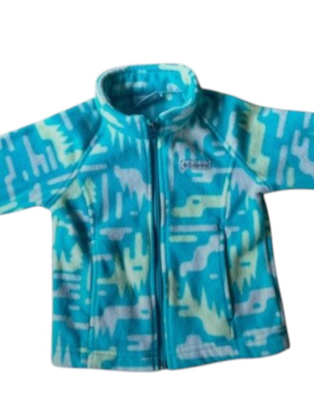 Columbia Kids Fleece Jacket – Teal Abstract Print – Size 2T